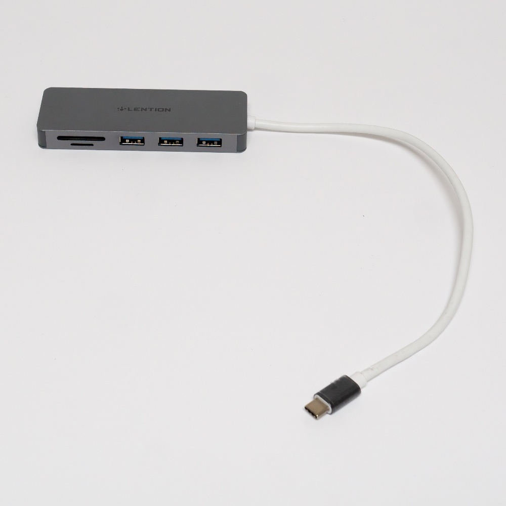 Lention USB C hub with SD card reader - Cellphone and tablet supported
